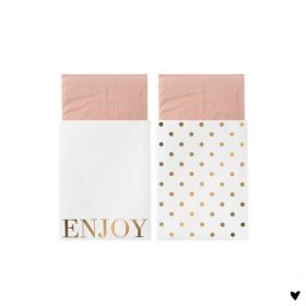 Napkins in Bags 20 st. White Gold - Delight Department