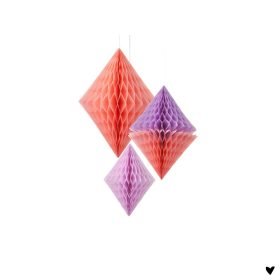 Lila & Peach Diamond Honeycombs Talking Tables
